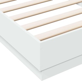 vidaXL Κρεβάτι δαπέδου Λευκό 80 x 200 cm Επεξεργασμένο Ξύλο