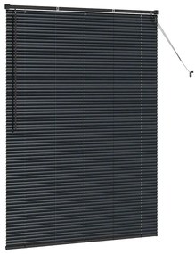 vidaXL Ρολό Παραθύρου με κουρτίνες Μαύρο Αλουμίνιο