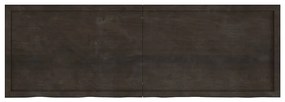 vidaXL Επιφάνεια Τραπεζιού Σκούρο Καφέ 180x60x(2-4)εκ Επεξ. Μασίφ Δρυς