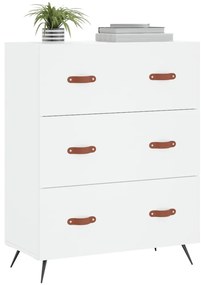 vidaXL Συρταριέρα Λευκή 69,5 x 34 x 90 εκ. από Επεξεργασμένο Ξύλο