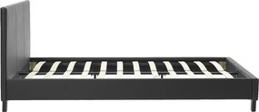 Κρεβάτι Nevil pakoworld 150x200 PU χρώμα μαύρο ματ