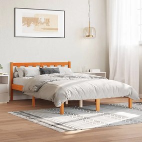 vidaXL Σκελετός Κρεβ. Χωρίς Στρώμα Καφέ Κεριού 120x200 εκ Μασίφ Πεύκο