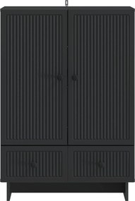 vidaXL Πλαϊνό γραφείο Μαύρο 66 x 34,5 x 95 εκ.