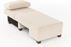 1-Seat Sofa-Bed Perenna Chenille Left - Cream Cream