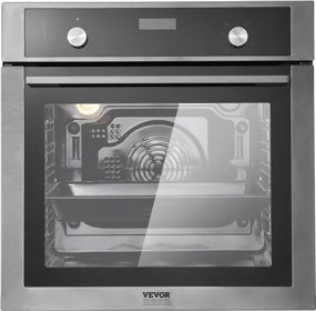VEVOR Single Wall Oven 24" Electric Built-in Wall Oven 9 Functions 2.68 Cu. Ft