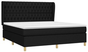 ΚΡΕΒΑΤΙ BOXSPRING ΜΕ ΣΤΡΩΜΑ ΜΑΥΡΟ 180X200 ΕΚ. ΥΦΑΣΜΑΤΙΝΟ 3128783