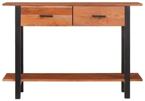 vidaXL Τραπέζι κονσόλας Καφέ 110 x 30 x 75 εκ. Μασίφ ξύλο ακακίας