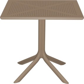 Τραπεζαρία Zoi Groovy pakoworld σετ 3τεμ cappuccino PP 80x80x74εκ