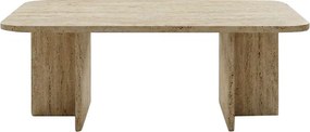 Τραπεζάκι σαλονιού Hillary Megapap χρώμα travertine 100x60x41,8εκ.