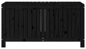 Κουτί Αποθήκευσης Κήπου Μαύρο 121x55x64 εκ. Μασίφ Ξύλο Πεύκου - Μαύρο
