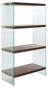 Ράφια DKD Home Decor Σκούρο καφέ Κρυστάλλινο Kαρυδιά Ξύλο MDF 80 x 40 x 150 cm (1)