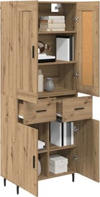 vidaXL Highboard 2 τμχ. Artisan Oak 69,5 x 34 x 180 εκ.