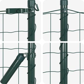 vidaXL Τεντώτο με στήριγμα Πράσινο 1 x 10 m Ατσάλι