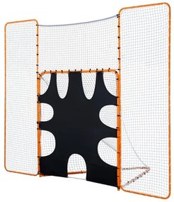 VEVOR 12x9 ft 3-IN-1 Lacrosse Goal Net with Backstop Target Rebounder Equipment
