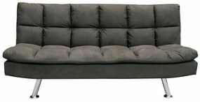 Καναπές κρεβάτι Mesa 185, Λειτουργία ύπνου, Σκούρο καφέ, 182x92x88cm, Πόδια: Μεταλλικά