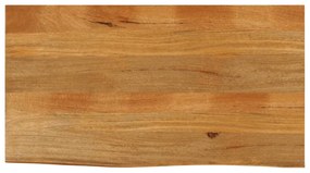 vidaXL Επιφάνεια Τραπεζιού 100x60x2,5 εκ. Live Edge Μασίφ Ξύλο Μάνγκο