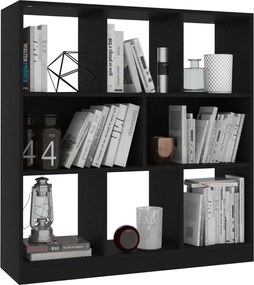 vidaXL Βιβλιοθήκη Μαύρη 97,5 x 29,5 x 100 εκ. από Επεξ. Ξύλο