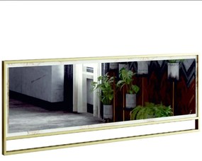 Καθρέπτης Τοίχου Polka 875ZNA4103 121,8x3x37,8cm Marble Effect White-Gold Hanah Home Μοριοσανίδα, Μελαμίνη