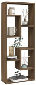 vidaXL Ραφιέρα Τοίχου Καφέ Δρυς 36x16x90 εκ. Επεξεργασμένο Ξύλο