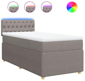 ΚΡΕΒΑΤΙ BOXSPRING ΜΕ ΣΤΡΩΜΑ TAUPE 90X190 ΕΚ.ΥΦΑΣΜΑΤΙΝΟ 3289622