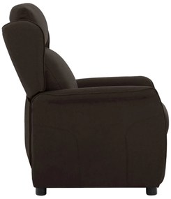 vidaXL Πολυθρόνα Ανακλινόμενη Σκούρο Καφέ 67,5x93,5x101,5 εκ Ύφασμα