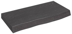 vidaXL Ράφι Τοίχου Σκούρο Γκρι 60x30x6 εκ. Επεξεργ. Μασίφ Ξύλο Δρυός