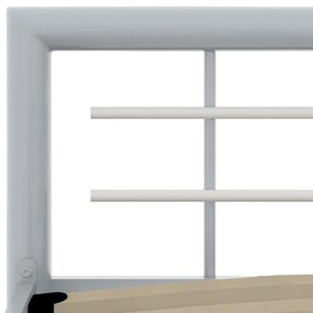 Πλαίσιο Κρεβατιού Γκρι / Λευκό 100 x 200 εκ. Μεταλλικό - Γκρι