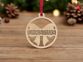 Σετ των 3 Intra απο ξύλο plywood 3mm-4mm πάχος – Εξατομικευμένο μπιχλιμπίδι με χριστουγεννιάτικη κορδέλα 20x25 cm INTRAVECTRY-MY545452