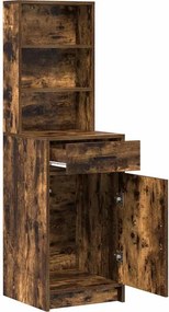 vidaXL Highboard Καπνιστό Δρύς 41 x 40 x 135 εκ Επεξεργασμένο Ξύλο
