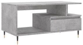 vidaXL Τραπεζάκι Σαλονιού Γκρι Σκυρ. 90x49x45 εκ. Επεξεργασμένο Ξύλο