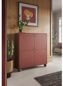 Μπουφές Sorena Κεραμιδί 120x132x45cm με στρογγυλά πόδια -  BOG4589