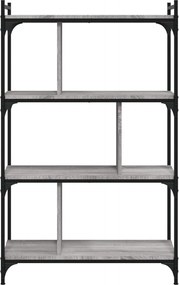 vidaXL Βιβλιοθήκη 4 Επιπέδων Γκρι Sonoma 76 x 32 x 123 εκ. Επεξ. Ξύλο