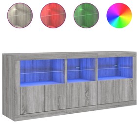 Μπουφές με LED Γκρι Sonoma 162x37x67 εκ. - Γκρι