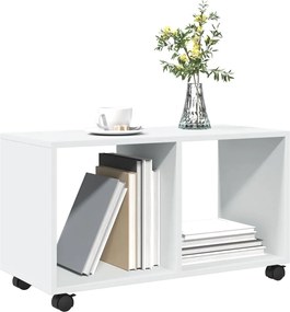 vidaXL Ντουλάπι Τροχήλατο Λευκό 72x33x42,5 εκ. από Επεξ. Ξύλο