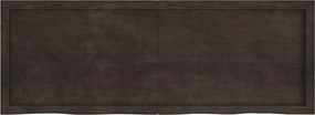 vidaXL Πάγκος Μπάνιου Σκούρο Καφέ 140x50x(2-6) εκ. Επεξεργ. Μασίφ Ξύλο