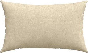 vidaXL Μαξιλάρι Καναπέ 2 pcs Κρεμ 50 x 30 cm ύφασμα