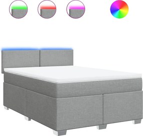 vidaXL Κρεβάτι Boxspring με Στρώμα Αν. Πράσινο 160x200εκ Υφασμάτινο
