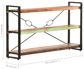 ΒΙΒΛΙΟΘΗΚΗ ΜΕ 3 ΕΠΙΠΕΔΑ 140X30X80 ΕΚ. ΜΑΣΙΦ ΑΝΑΚΥΚΛΩΜΕΝΟ ΞΥΛΟ 320633