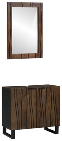 vidaXL Σετ Επίπλων Μπάνιου με ράφι 2 pcs Καρυδί 62 x 33 x 58 εκ.