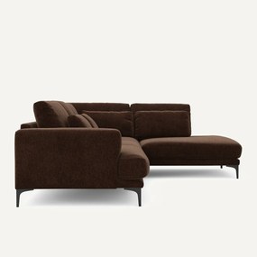 Γωνιακός καναπές δεξιός από βελούδινο chenille, Marsile