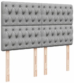 ΚΡΕΒΑΤΙ BOXSPRING ΜΕ ΣΤΡΩΜΑ ΑΝΟΙΧΤΟ ΓΚΡΙ 140X200 ΕΚ. ΥΦΑΣΜΑΤΙΝΟ 3293998