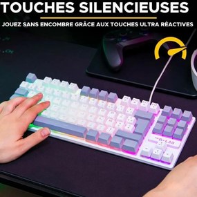 Πληκτρολόγιο The G-Lab KEYZ CAESIUM Γκρι Azerty γαλλικά