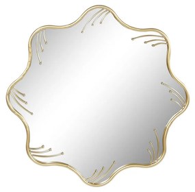 Τοίχο καθρέφτη Home ESPRIT Χρυσό 73 x 2 x 73 cm