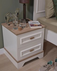 Κομοδίνο Κρεμ / Δρυς GESUVE 47x45x52.4