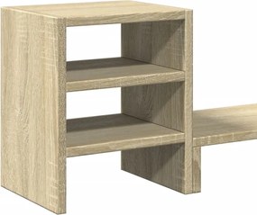vidaXL Βάση Οθόνης με Organiser Γραφείου Sonoma Δρυς από Επεξ. Ξύλο