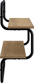 vidaXL Ράφι Τοίχου 2 Επιπέδων Artisan Δρυς 80 x 24,5 x 61 εκ