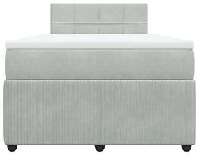 ΚΡΕΒΑΤΙ BOXSPRING ΜΕ ΣΤΡΩΜΑ ΑΝΟΙΧΤΟ ΓΚΡΙ 120X190 ΕΚ. ΒΕΛΟΥΔΙΝΟ 3289986