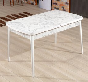 Extendable Dining Table Carrara - White, Grey White
Grey
