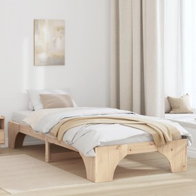 vidaXL Κρεβάτι 90x200 cm από Μασίφ Ξύλο Πεύκου