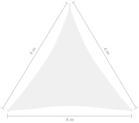 Πανί Σκίασης Τρίγωνο Λευκό 4 x 4 x 4 μ. από Ύφασμα Oxford - Λευκό